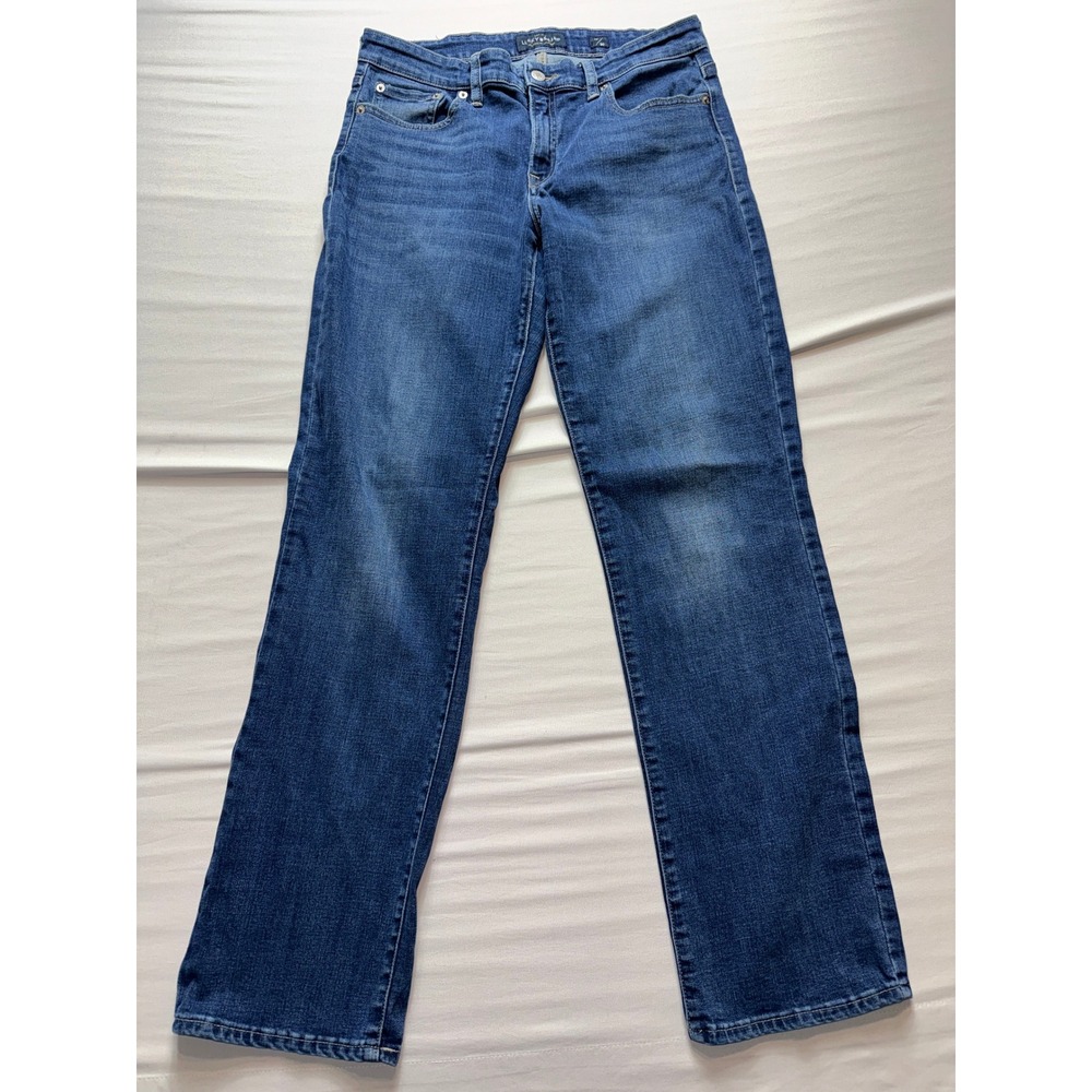 Lucky Brand Mid Rise Straight Leg Jeans Medium Wash Blue Denim Size 10/30